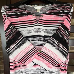 CJ Banks black and pink top